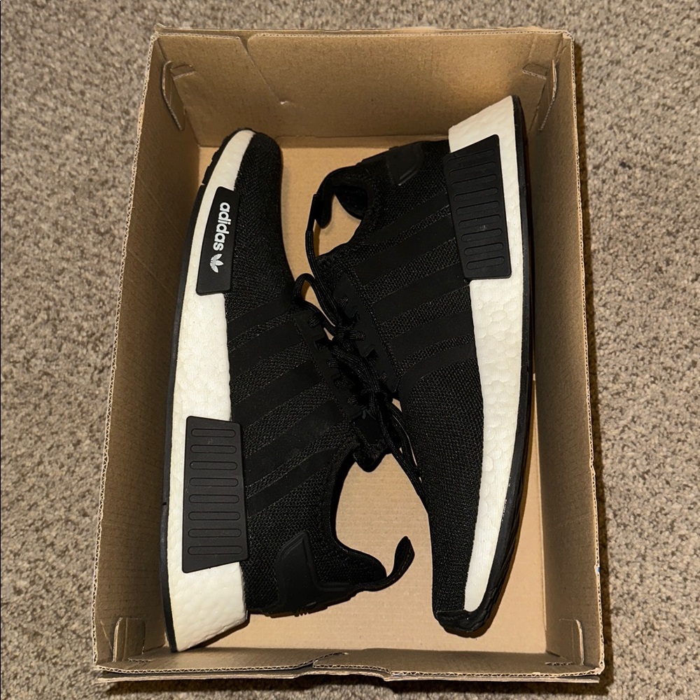 Adidas NMD R1 Black and White Shoes